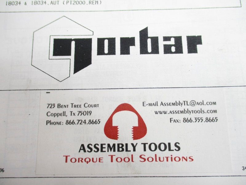 NORBAR TORQUE TOOLS 18038 78LBF/SQ.IN 3300LBF/FT 4REVS/MIN NSMP