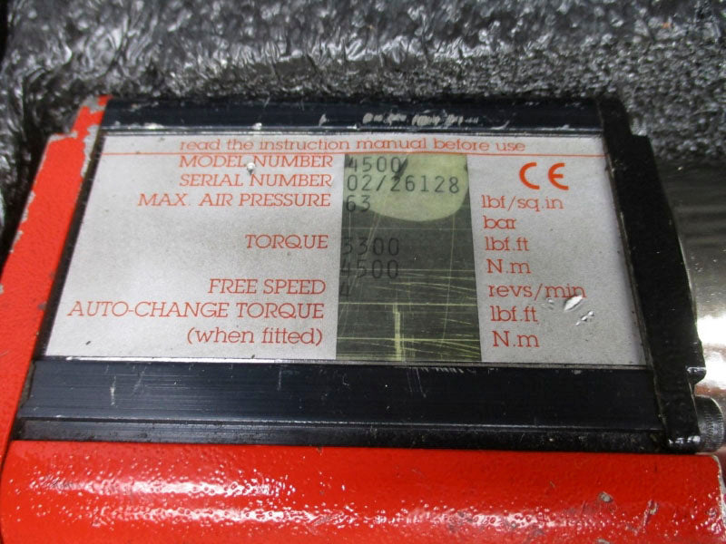 NORBAR TORQUE TOOLS 4500 63LBF/SQ.IN 3300LBF/FT 4REVS/MIN NSMP