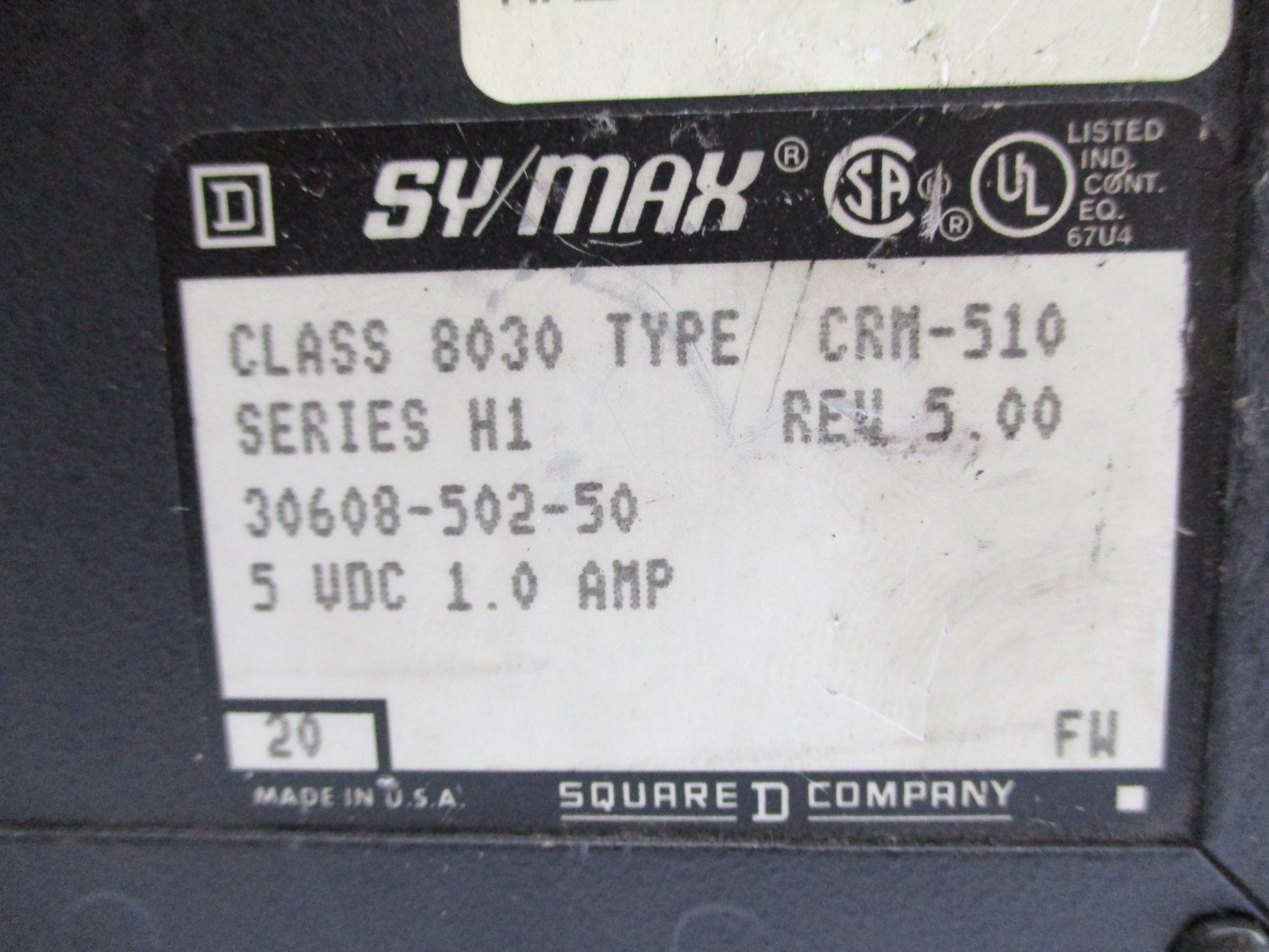SQUARE D 8030CRM510 SER. H1 UNMP