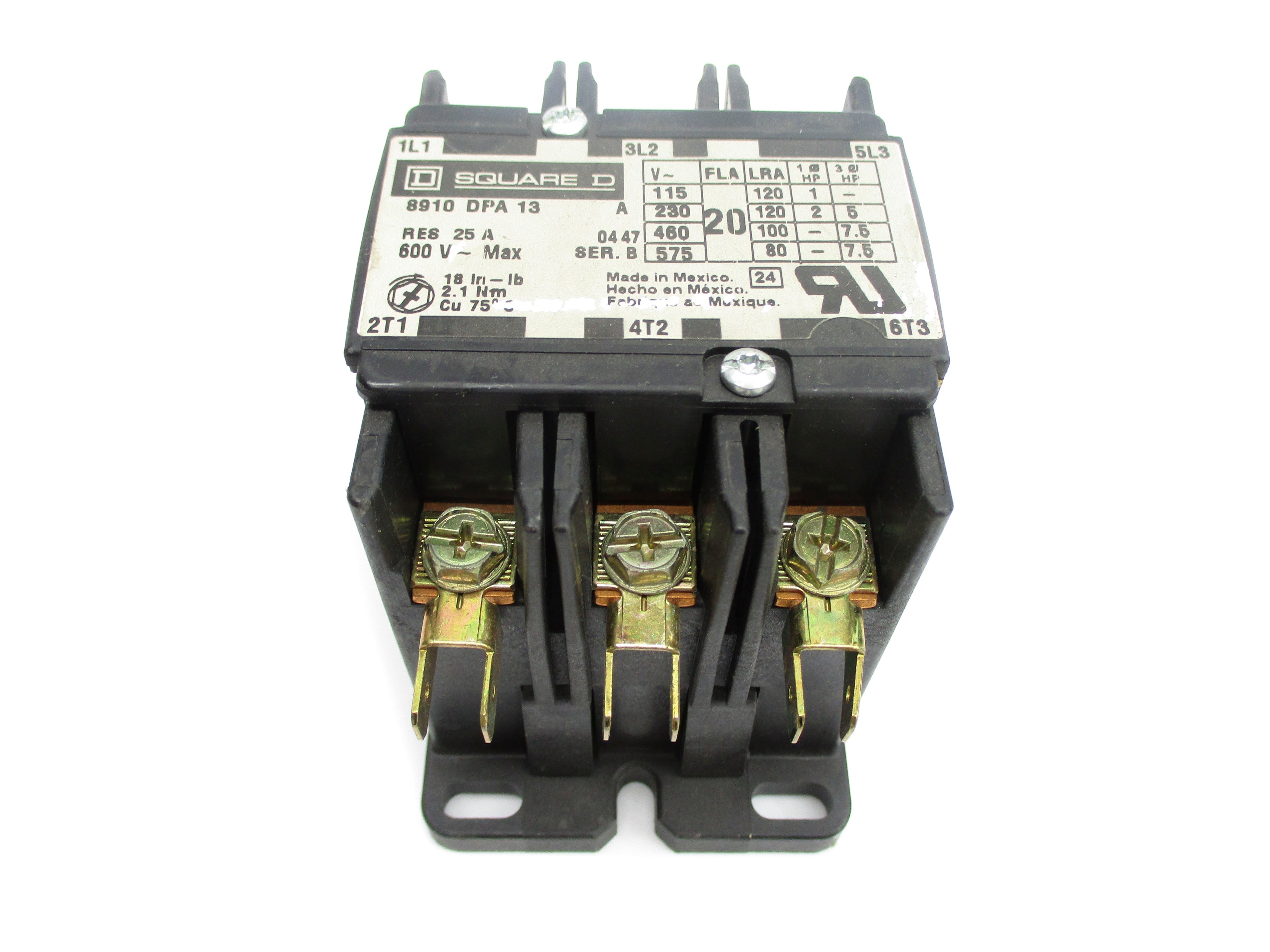 SQUARE D 8910DPA13V02 SER. B 110/120V NSNP