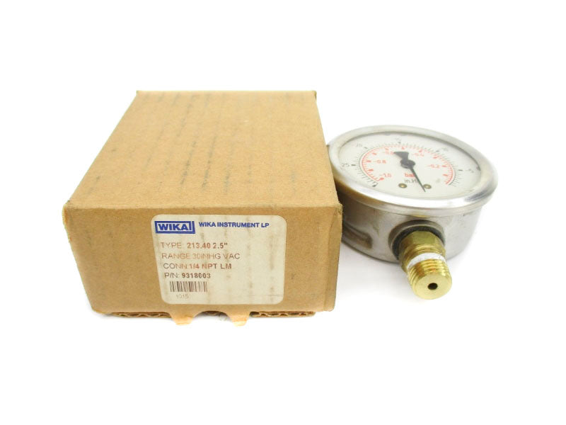 WIKA 9318003 213.40 -30INHG 2.5" NSMP