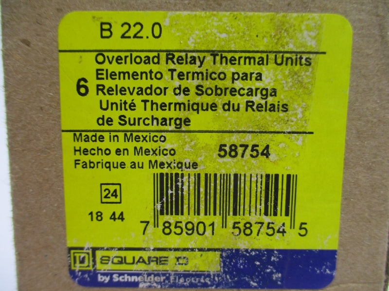 SQUARE D B22.0 (PKG OF 6) NSMP