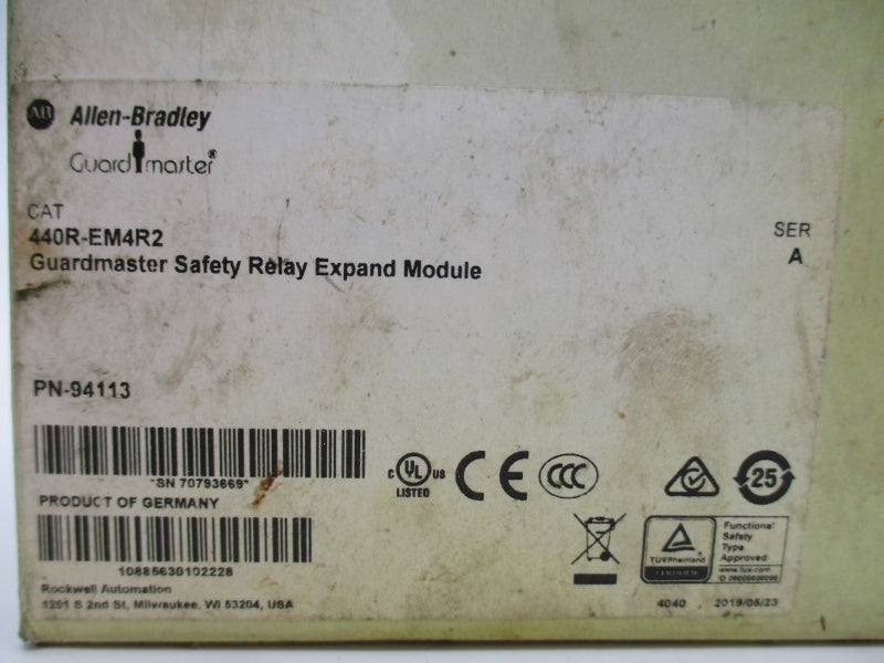 ALLEN BRADLEY 440R-EM4R2 SER. A 24VDC UNMP