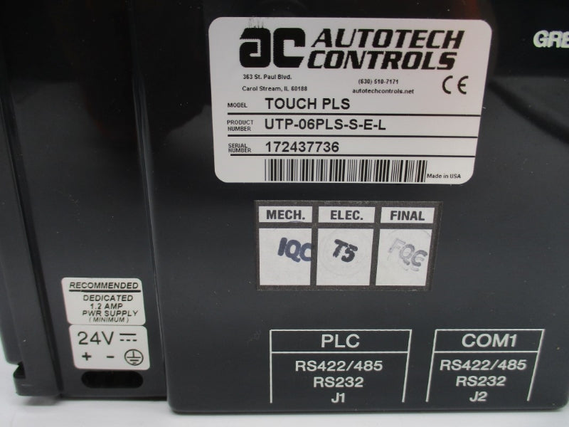 AUTOTECH CONTROLS TOUCH PLS UTP-06PLS-S-E-L 24V NSNP