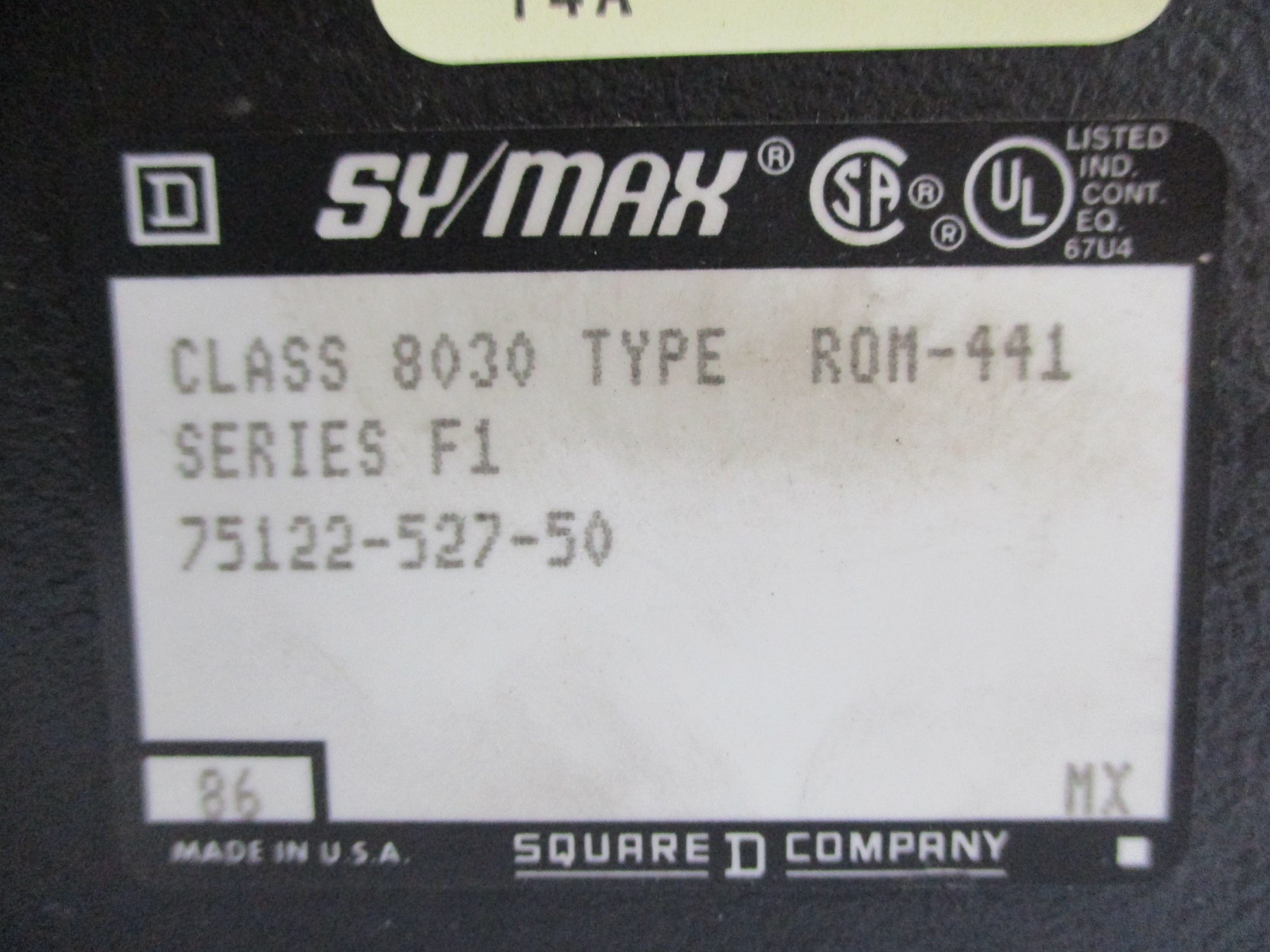 SQUARE D 8030ROM441 SER. F1 UNMP