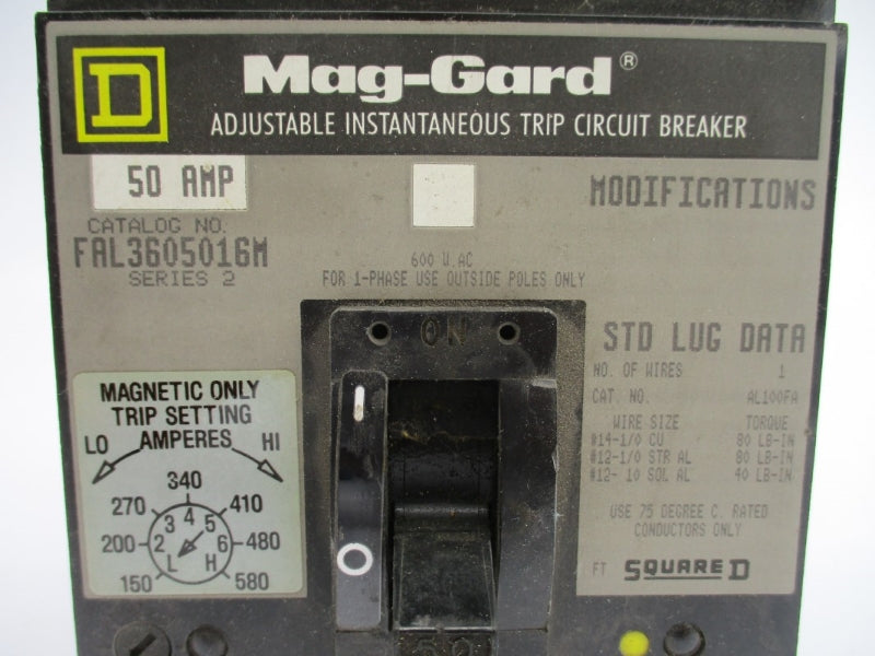 SQUARE D FAL3605016M SER. 2 600VAC 50A UNMP