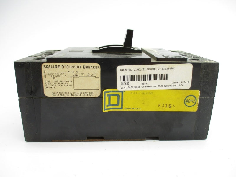 SQUARE D KAL-36200 600VAC 200A UNMP