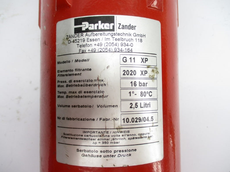 PARKER G11XP 10.029/04.5 1'-80'C UNMP