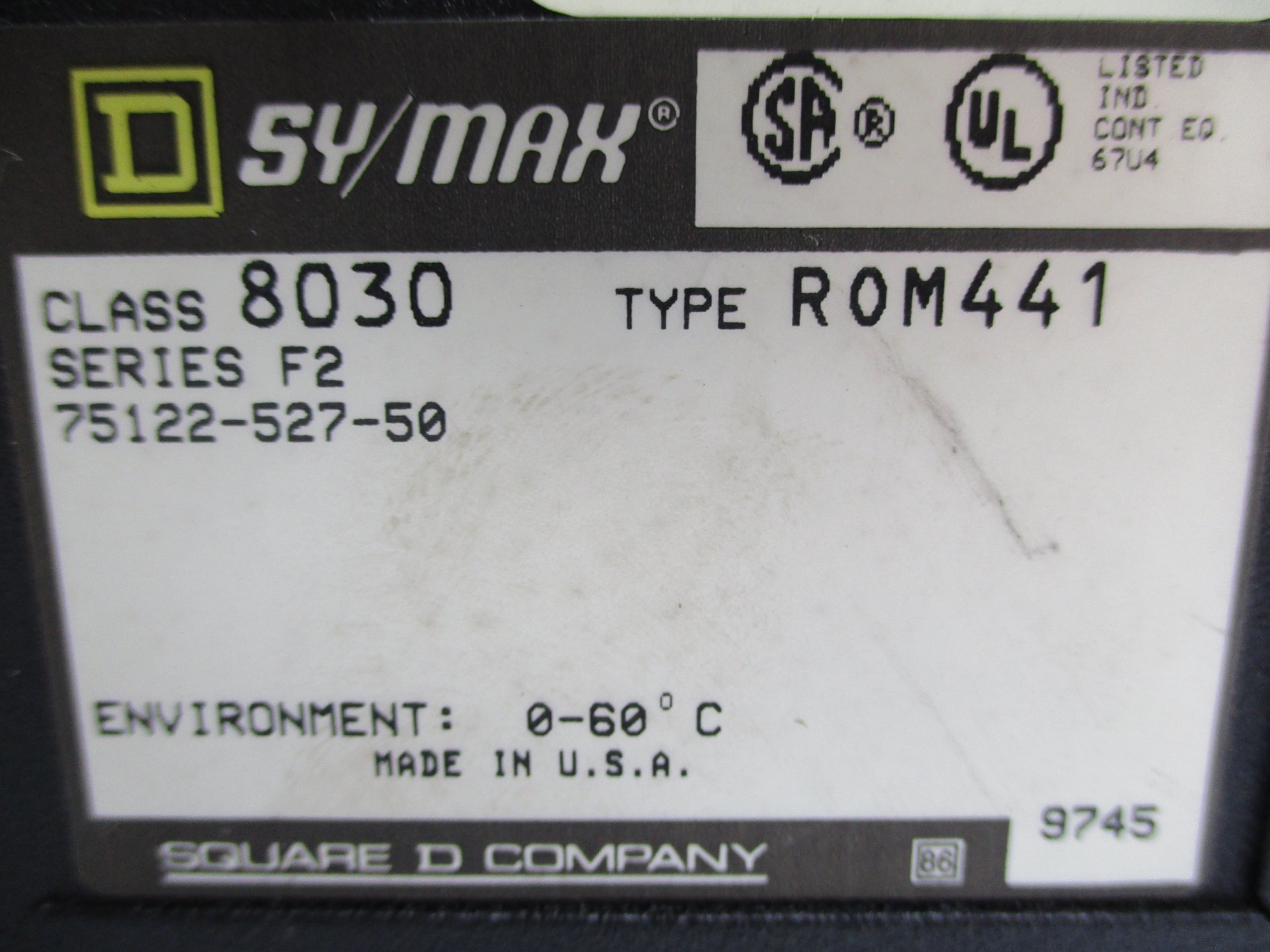 SQUARE D 8030ROM441 SER. F2 UNMP