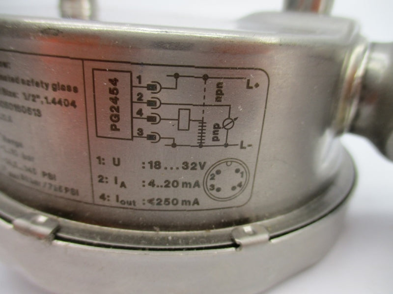 IFM EFECTOR PG2454 18-32V 14.5-145PSI 1/2" NSNP