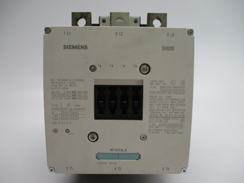 SIEMENS 3RT1075-6AP36 1000V 430A NSNP
