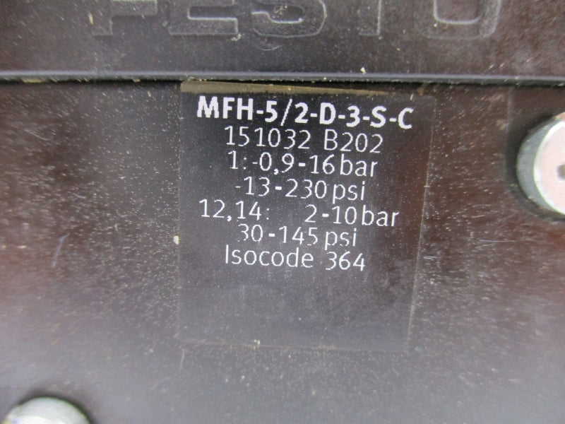 FESTO MFH-5/2-D-3-S-C 151032 -13-230PSI NSNP