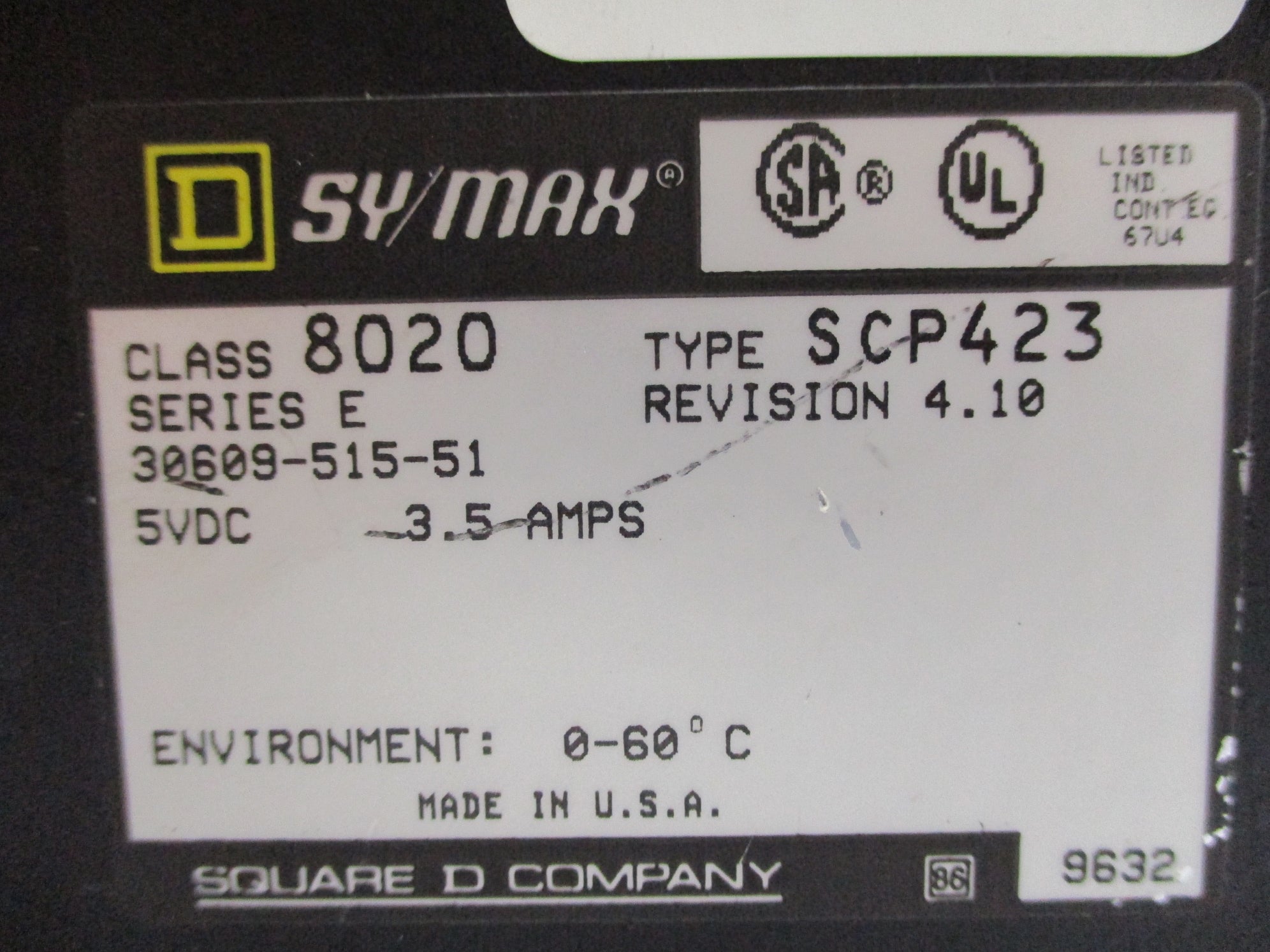 SQUARE D 8020SCP423 SER. E UNMP
