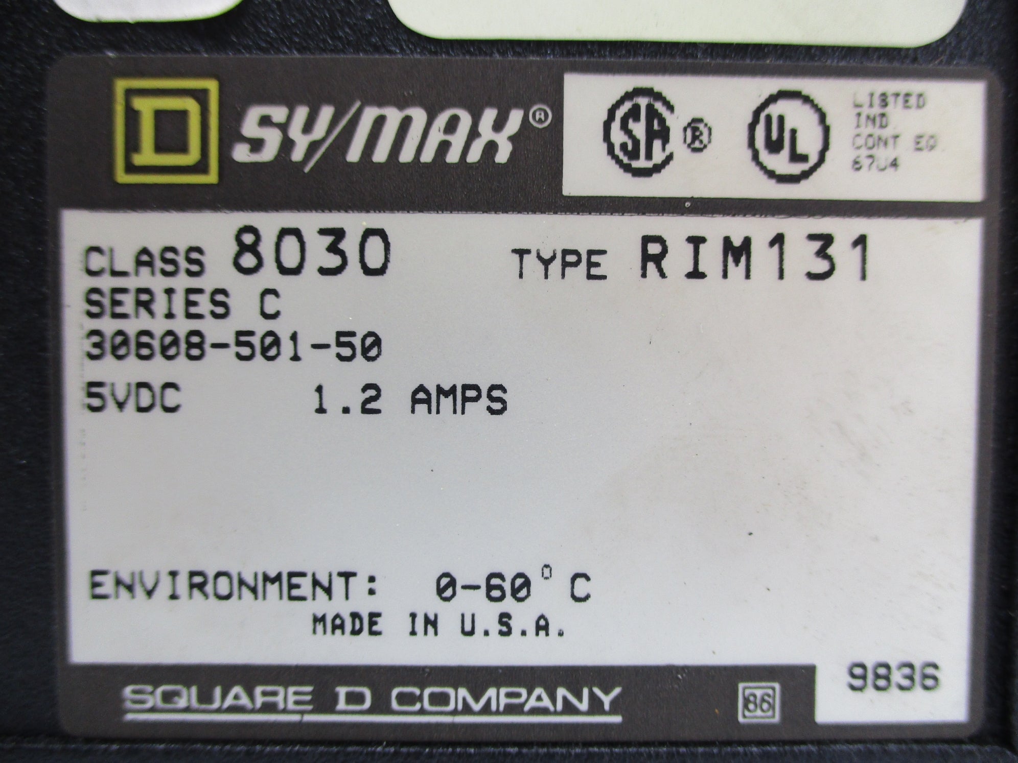SQUARE D 8030RIM131 SER. C UNMP