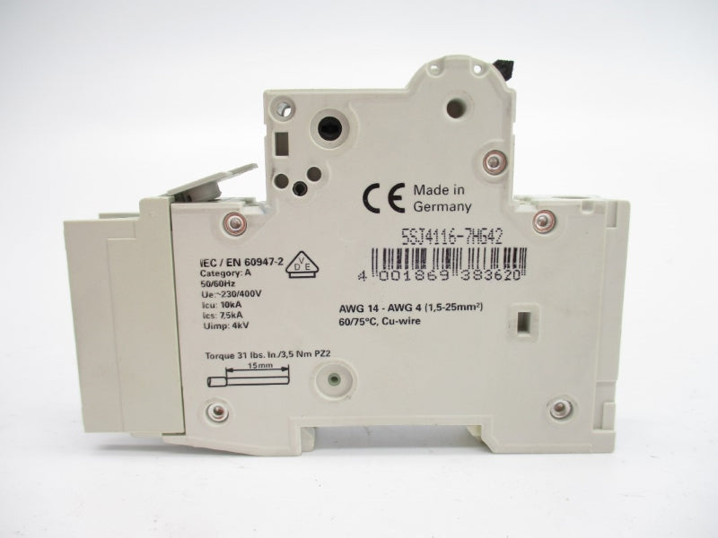 SIEMENS 5SJ4116-7HG42 277VAC 16A NSMP
