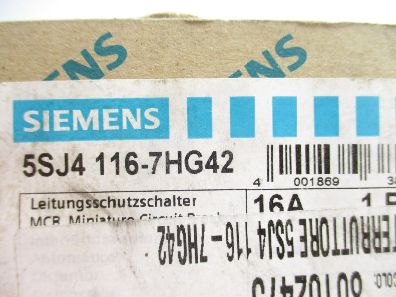 SIEMENS 5SJ4116-7HG42 277VAC 16A NSMP