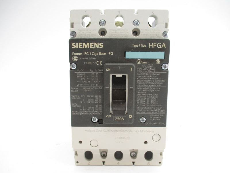 SIEMENS HFS3S250L 480V 250A NSMP