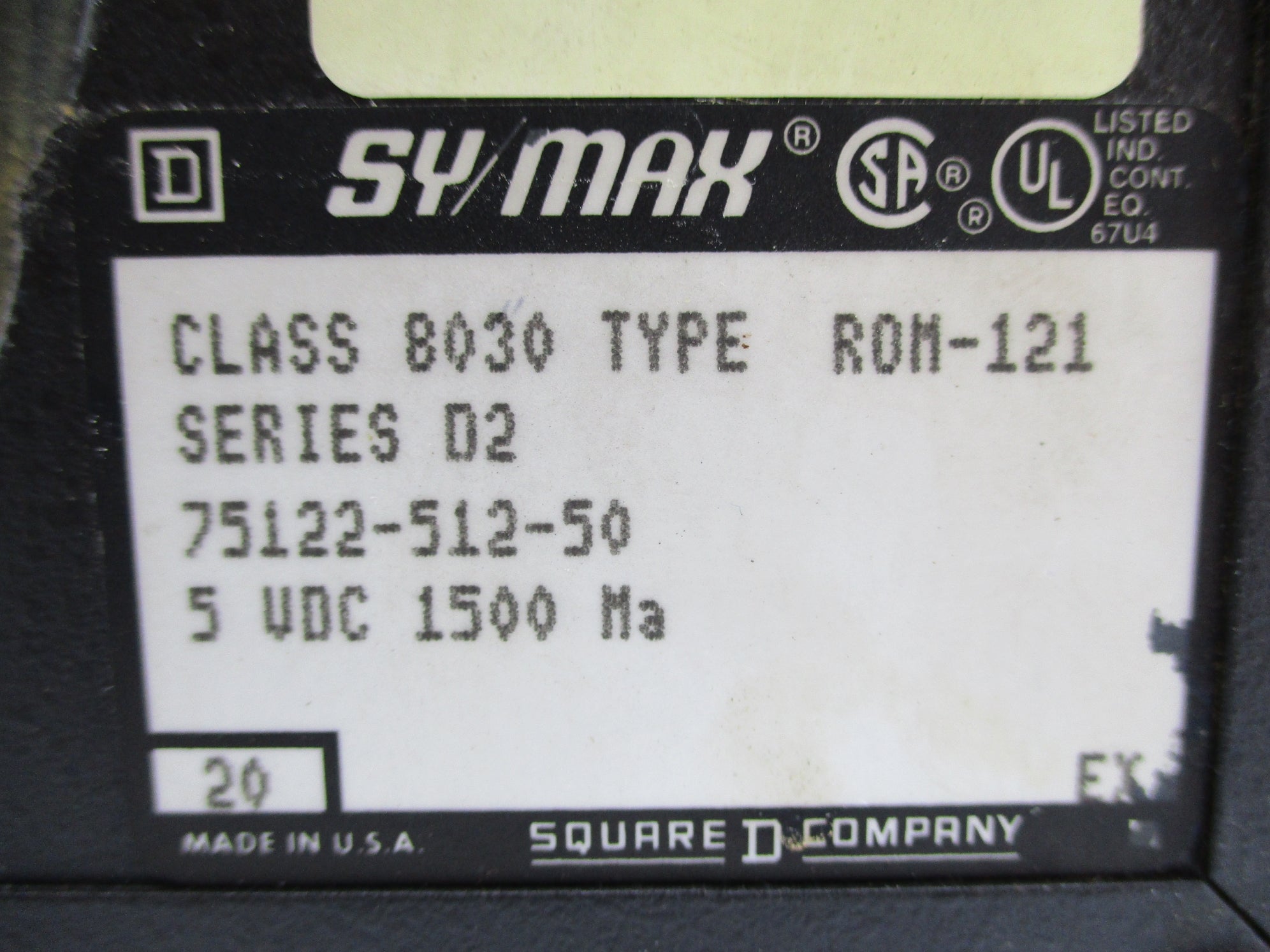 SQUARE D 8030ROM121 SER. D2 UNMP