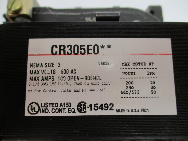 GENERAL ELECTRIC CR305E0 120V UNMP