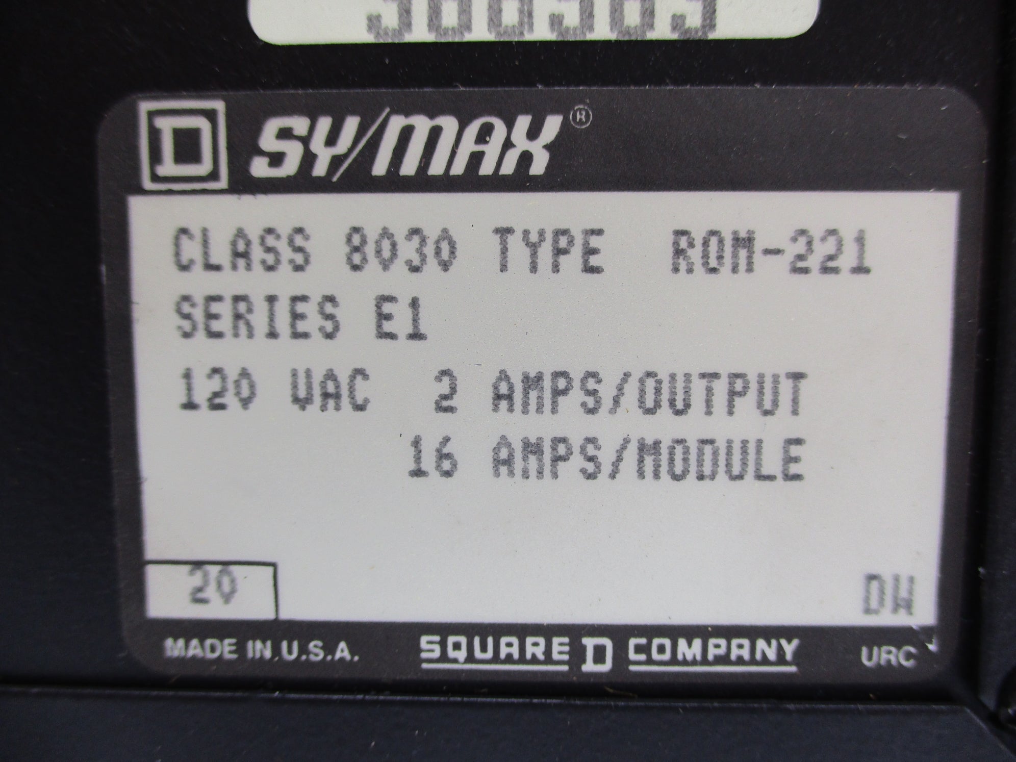 SQUARE D 8030ROM221 SER. E1 NSNP