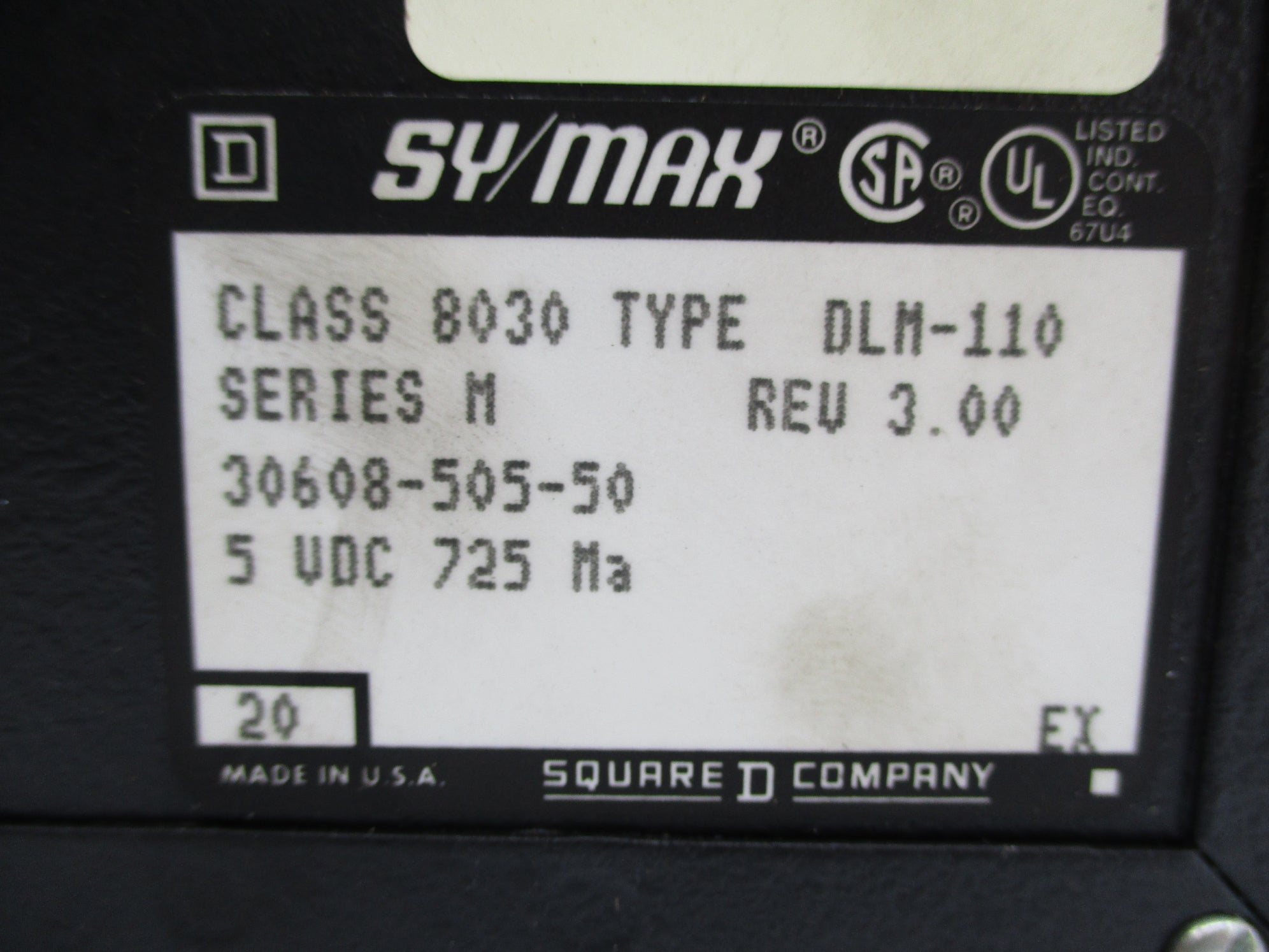 SQUARE D 8030DLM110 SER. M NSNP