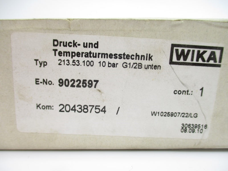 WIKA 213.53.10010BARG1/2B 9022597 NSMP