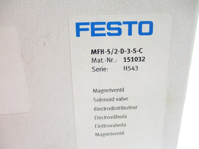 FESTO MFH-5/2-D-3-S-C 151032 -13.7-240PSI NSMP