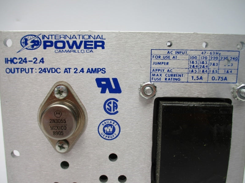 INTERNATIONAL POWER IHC24-2.4 24VDC 2.4A NSNP