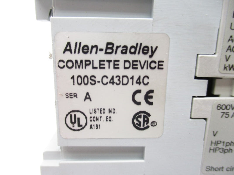 ALLEN BRADLEY 100S-C43D14C SER. A 110/120V UNMP