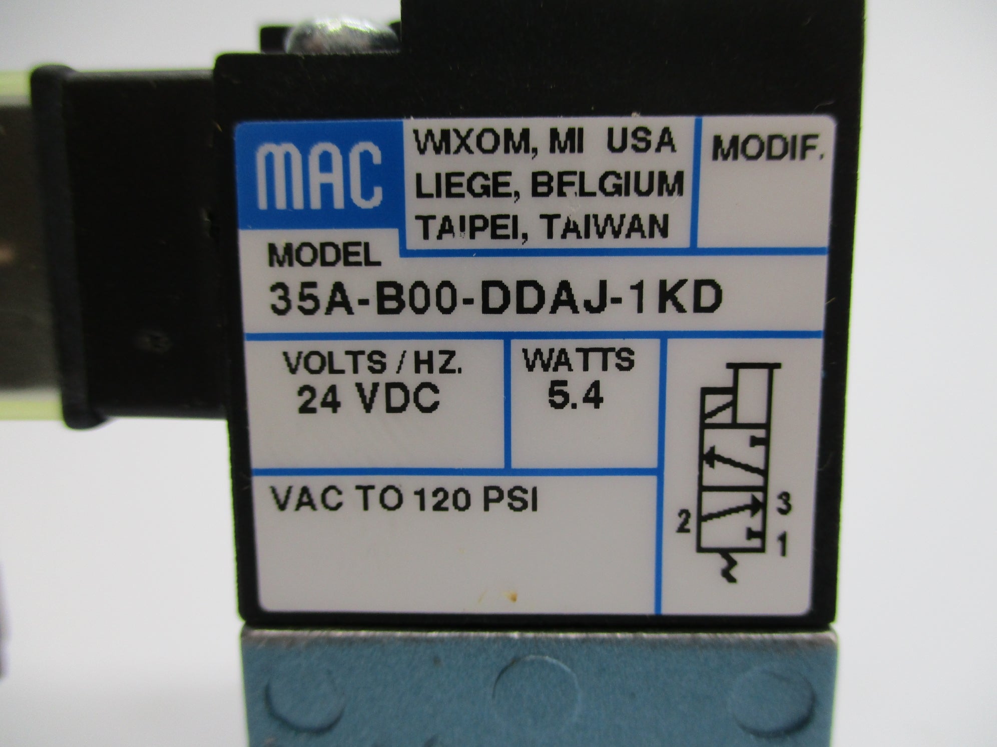 MAC 35A-B00-DDAJ-1KD 120PSI 24VDC NSNP