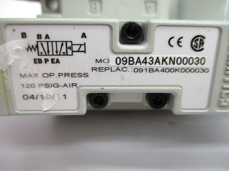 NUMATICS 091BA400K000030 110/120V 120PSI UNMP