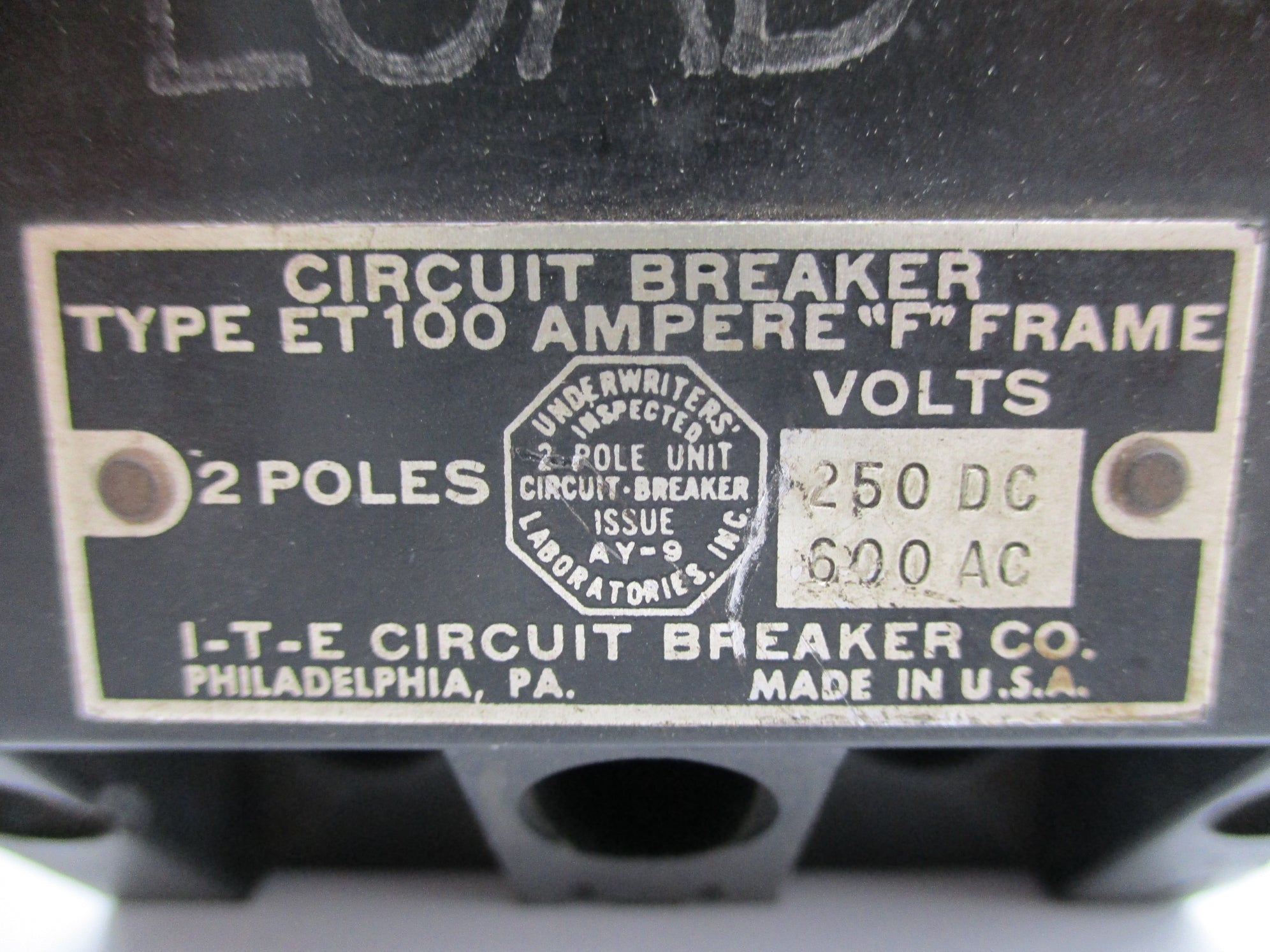 ITE ET100215 15A 250VDC (AS PICTURED) UNMP