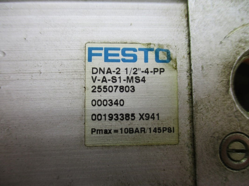 FESTO DNA21/2"-4-PPV-A-S1-MS4 25507803 145PSI UNMP