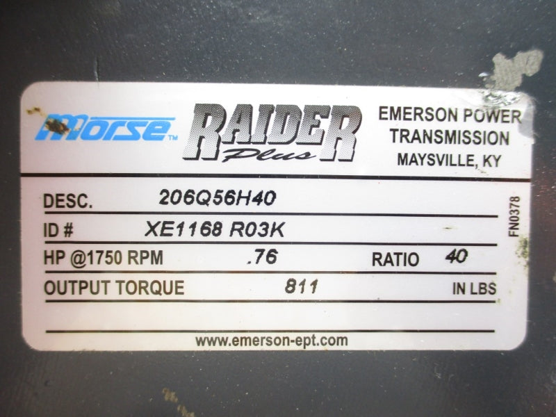 MORSE 206Q56H40 XE1168R03K NSNP