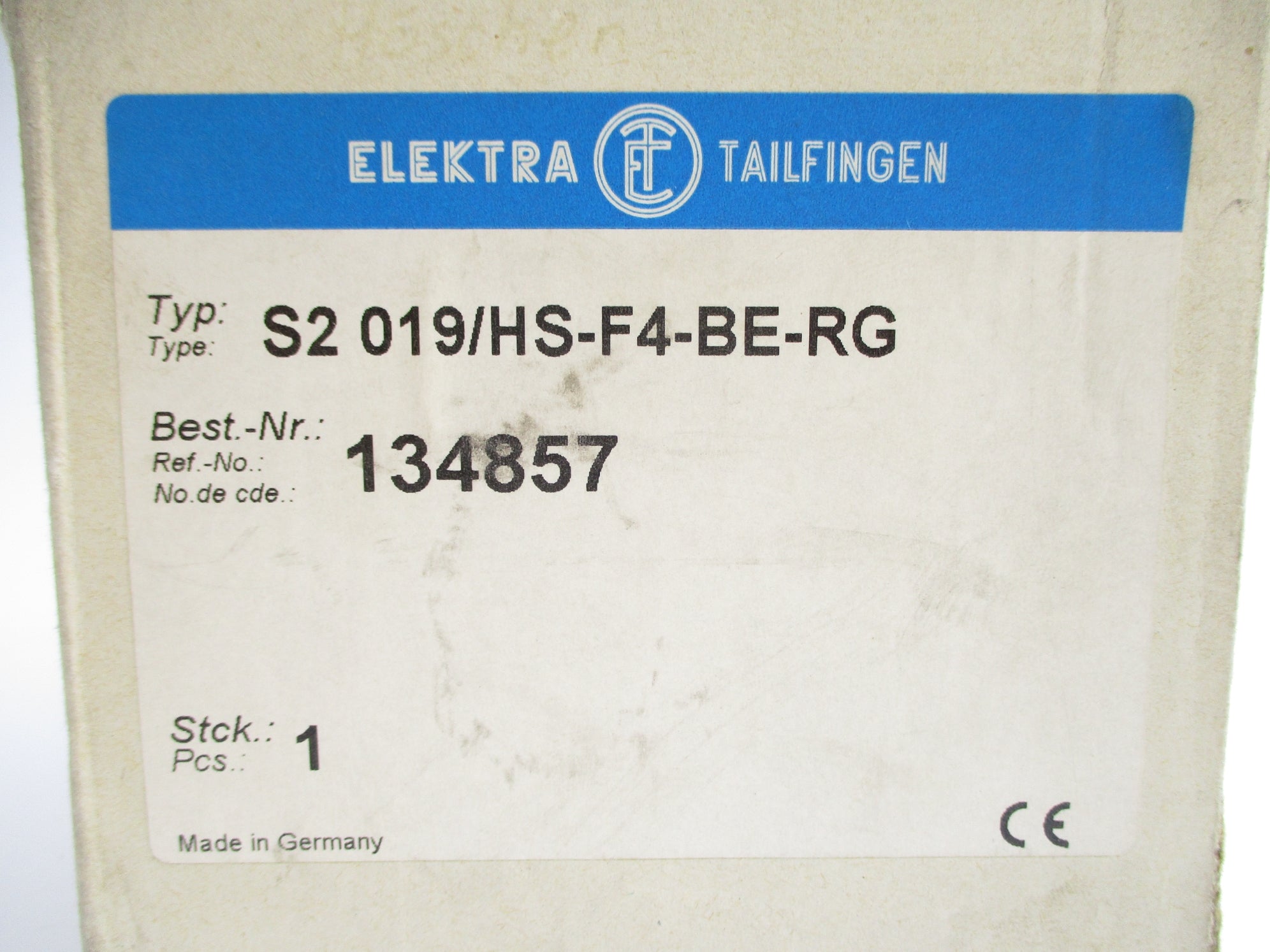 ELEKTRA TAILFINGEN 134857 S2019/HS-F4-BE-RG NSMP