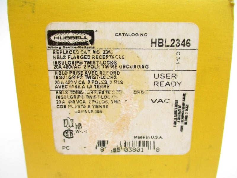 HUBBELL HBL2346 480VAC 20A NSMP
