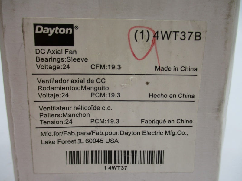 DAYTON 4WT37B 24V 0.048A NSMP