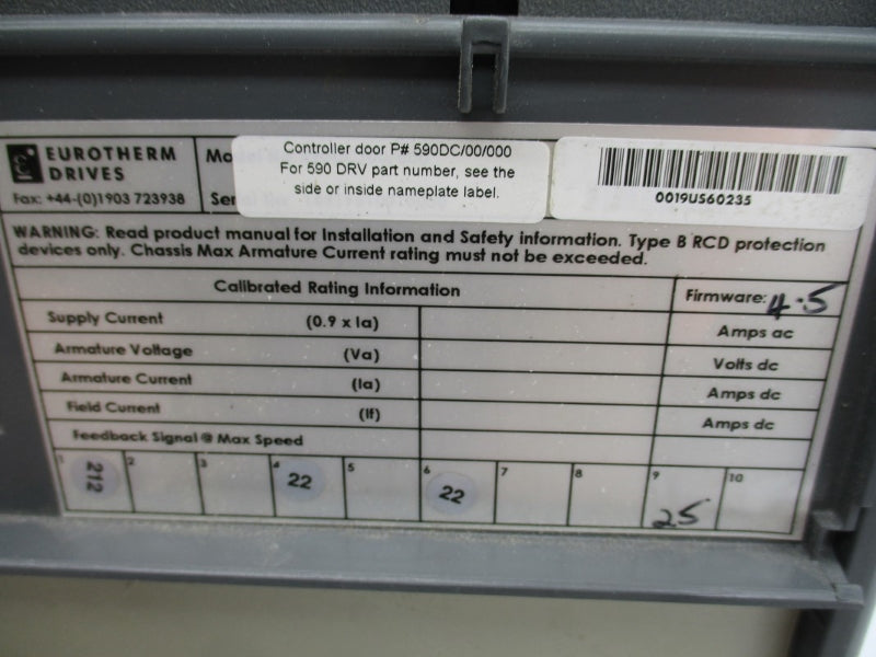 EUROTHERM 590DC/00/000 NSNP