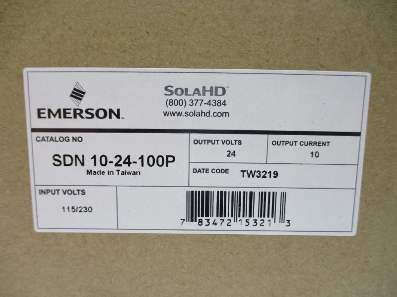 EMERSON SDN10-24-100P 24VDC 10A NSMP