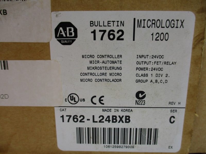 ALLEN BRADLEY 1762-L24BXB SER. C F/W 11 24VDC 1A NSMP