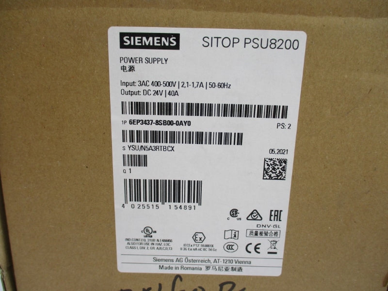 SIEMENS 6EP3437-8SB00-0AY0 400-500VAC 2.1-1.7A NSMP