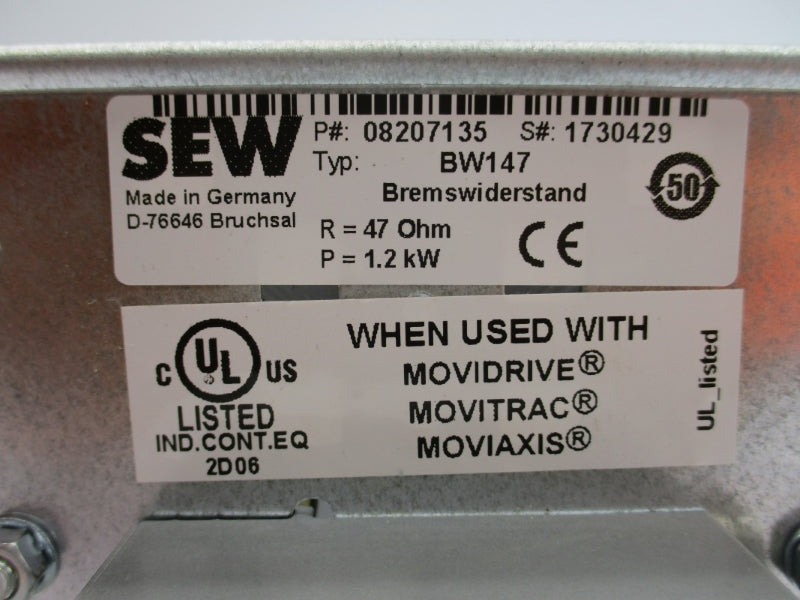 SEW EURODRIVE BW147 08207135 NSNP