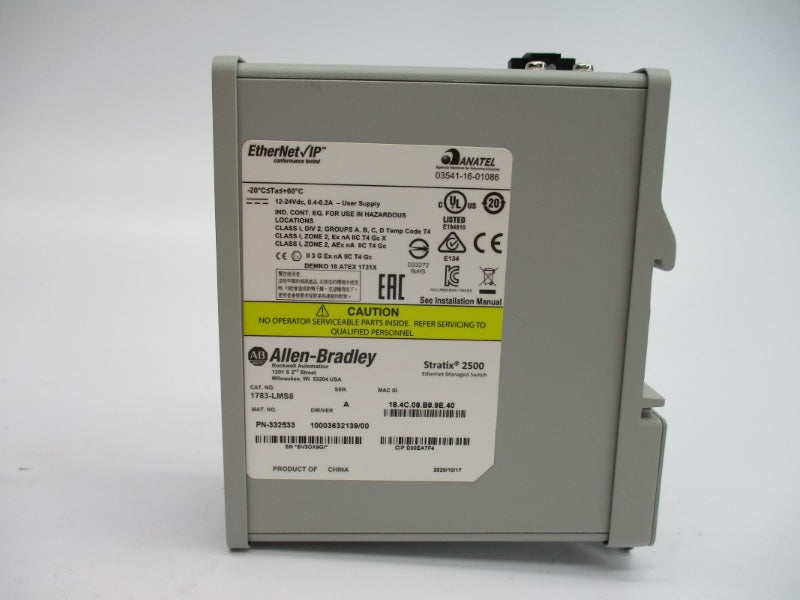 ALLEN BRADLEY 1783-LMS8 SER. A 12-24VDC 0.4-0.2A NSMP