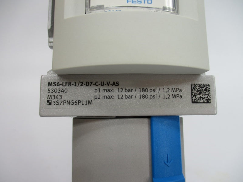 FESTO MS6-LFR-1/2-D7-C-U-V-AS 530340 180PSI NSMP