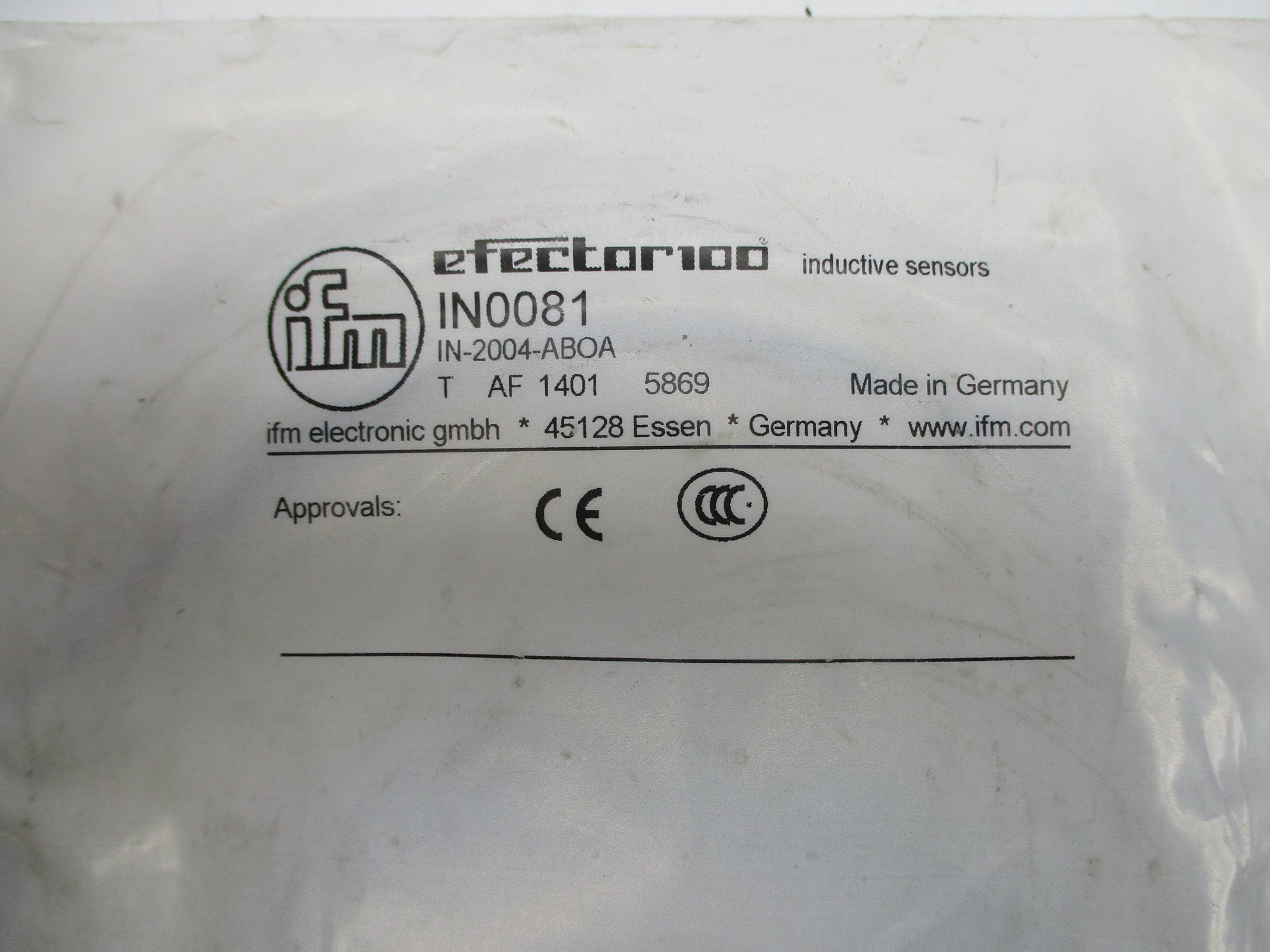 IFM EFECTOR IN0081 IN-2004-ABOA 20-250VAC/DC NSMP