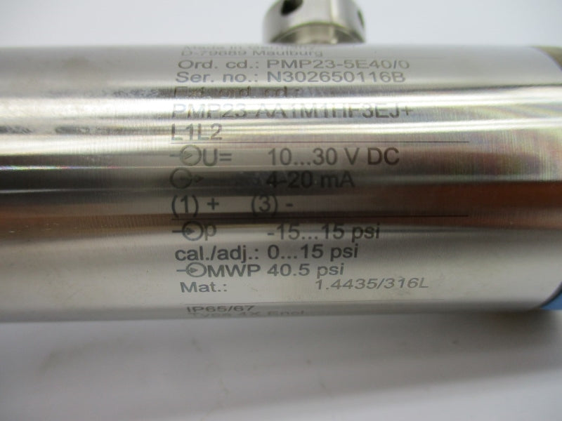 ENDRESS+HAUSER PMP23-5E40/0 71239738 10-30VDC -15-+15PSI NSMP