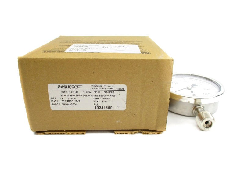 ASHCROFT 35-1009-SW-04L-30IMV&300#-XFW 300PSI 3-1/2" NSMP