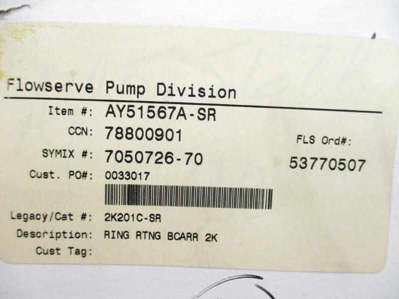 FLOWSERVE AY51567A-SR (PKG OF 3) NSMP