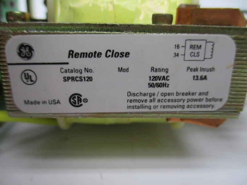 GENERAL ELECTRIC SPRCS120 120VAC 13.6A NSNP