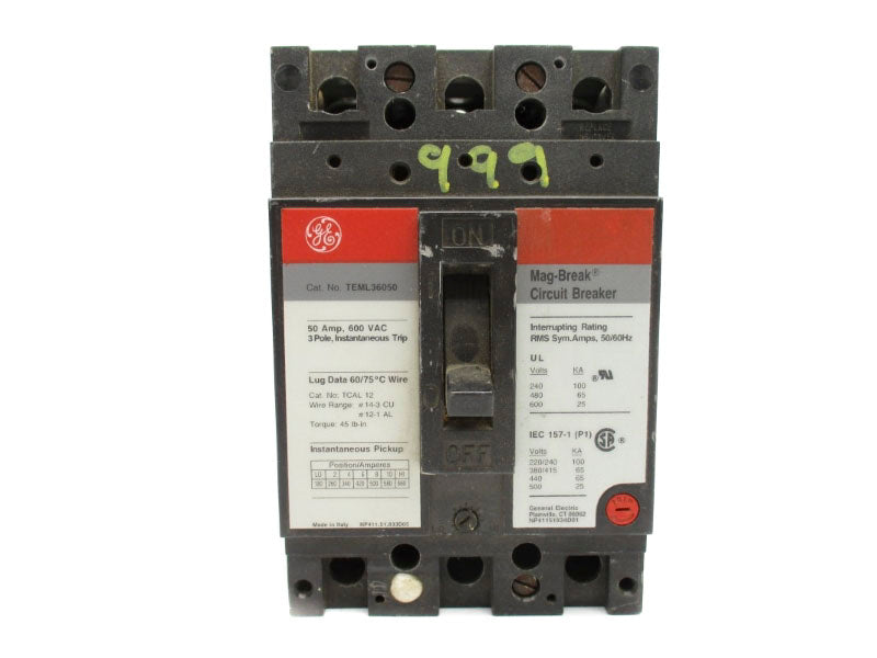 GENERAL ELECTRIC TEML36050 600VAC 50A NSNP